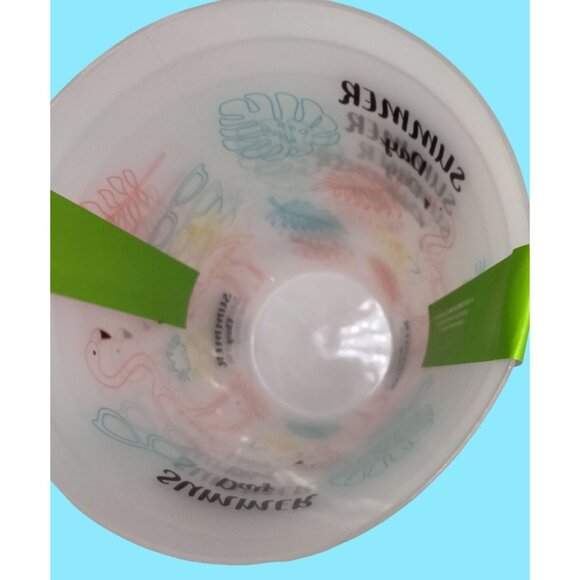 Real Living Tumblers Summer Day Flamingo Pool Beach Drinking Glass 28 0z Lot 4 - Picture 2 of 4